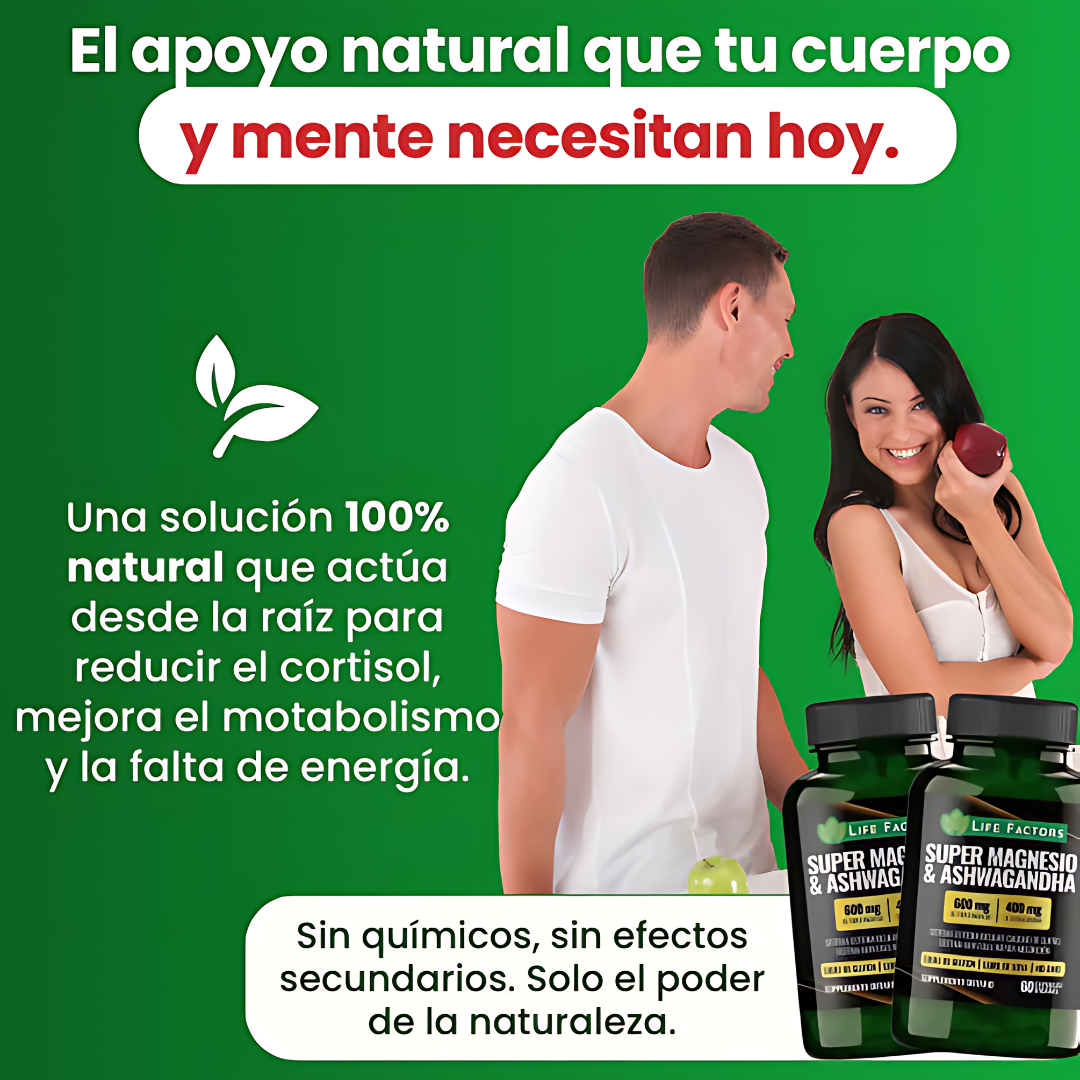SUPER MAGNESIO & ASHWAGANDHA – Energía, relajación y bienestar en una sola fórmula