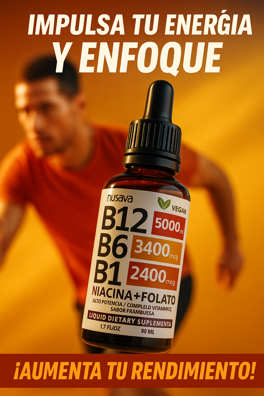 Gotas líquidas de vitamina B12 y B6, complejo de vitamina B12 sublingual - Vitamina B12 5000 mcg - Metilcobalamina B12 para energía, apoyo cerebral y cardíaco con 27,200 mcg, frambuesa, 80 porciones