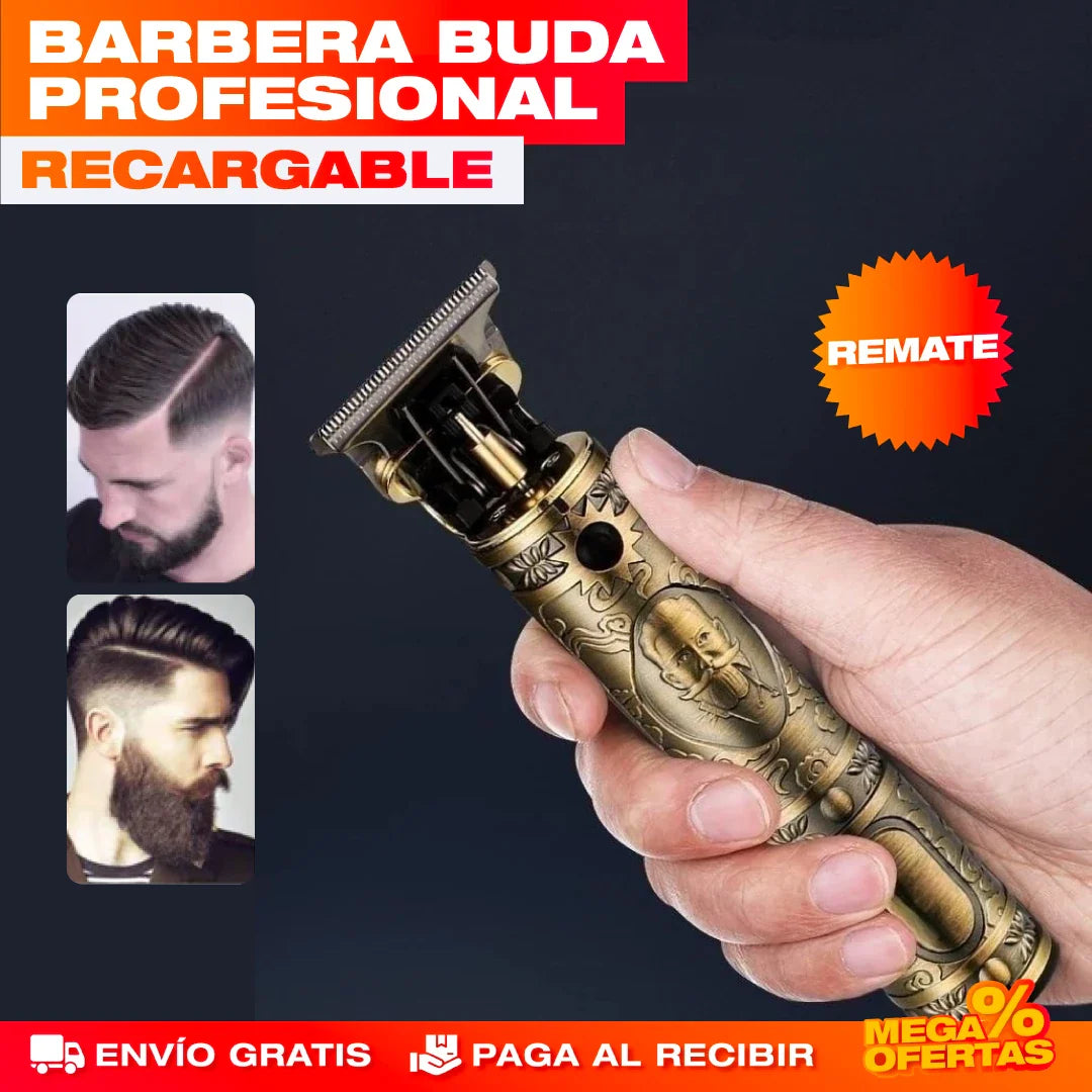 MÁQUINA BARBERA BUDA TRIMMER® PROFESIONAL RECARGABLE