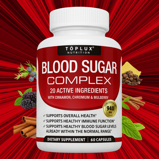 Blood Sugar Complex™: Fórmula Avanzada con Canela, Cromo y Morera 20 Ingredientes Activos, Apoyo Metabólico y Niveles Saludables de Glucosa