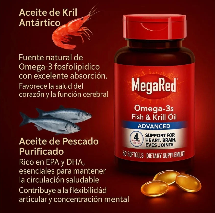 MegaRed Omega-3® Suplemento para tu rutina diaria + Envío gratis
