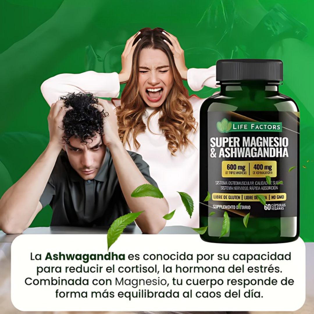 SUPER MAGNESIO & ASHWAGANDHA – Energía, relajación y bienestar en una sola fórmula