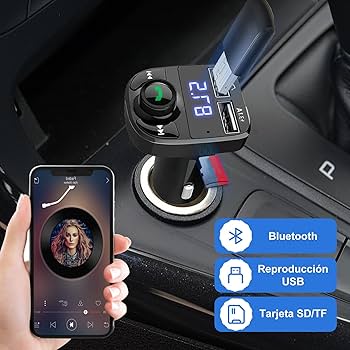 TRANSMISOR BLUETOOTH CON CARGA RÁPIDA PARA CARRO