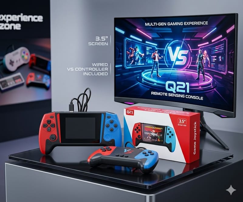 Consola de Videojuegos Retro Q21 Azul.-Rojo