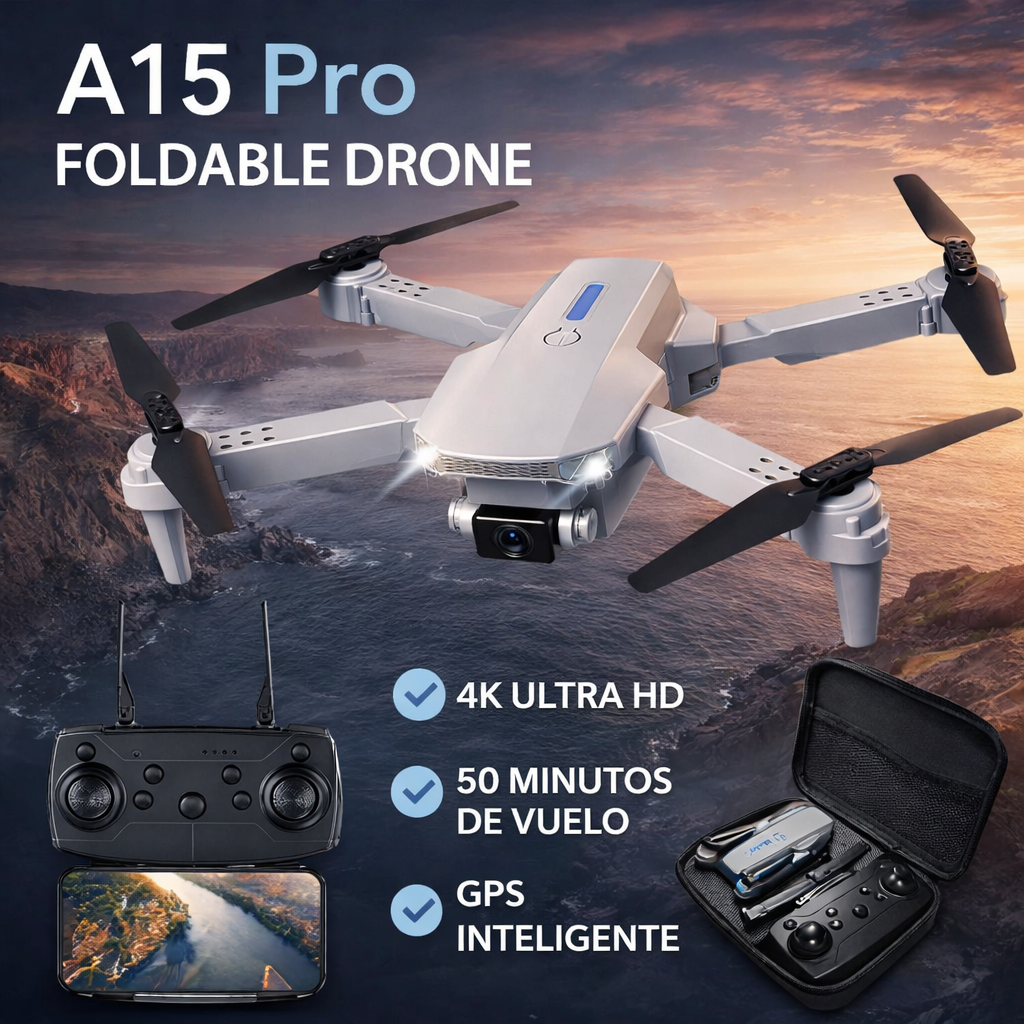 Drone A15 PRO – Doble Cámara 4K 🚁