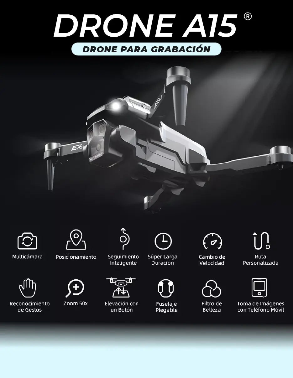 Drone A15 PRO – Doble Cámara 4K 🚁
