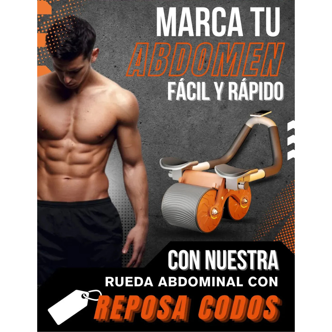 Rueda Abdominal😎💪🏼 + Cronometro + Soporte para Celular + Manual "Pierde Rebelde en 4 dias"🏋
