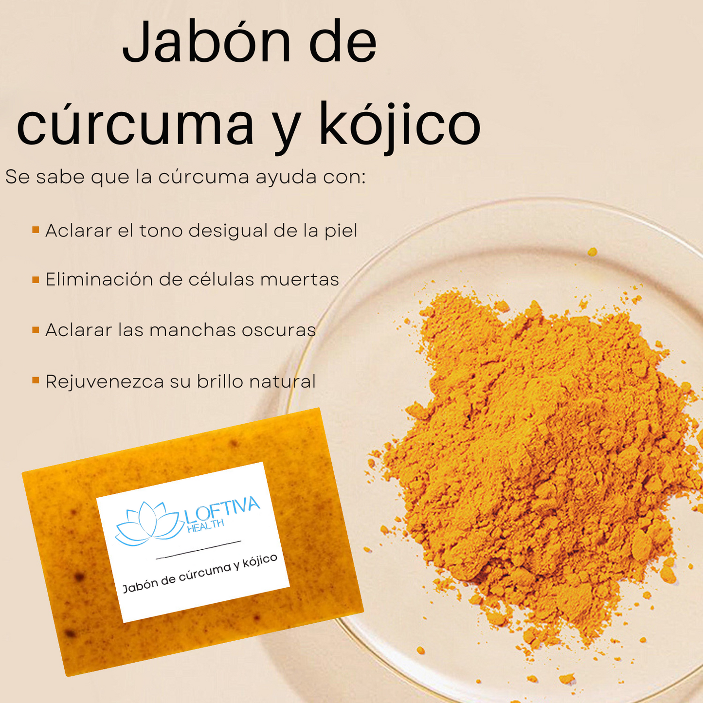 JABON TURMERIC Oro de Luz. 2*1