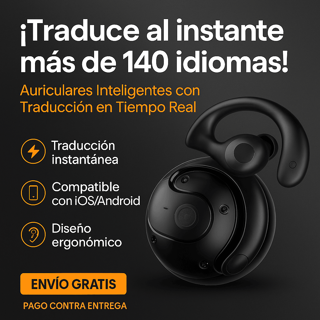 🎧 Auriculares Bluetooth con Traducción en Tiempo Real 🌍
