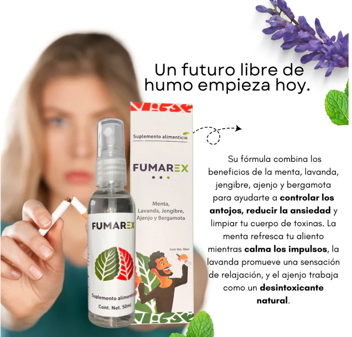 FUMAREX®  FORMULA NATURAL EN SPRAY - APOYO PARA REDUCIR EL CONSUMO DE TABACO