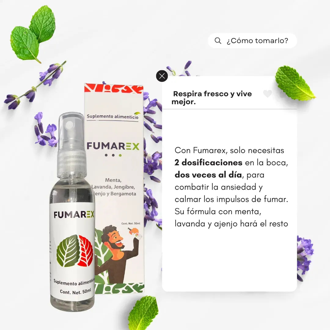 FUMAREX®  FORMULA NATURAL EN SPRAY - APOYO PARA REDUCIR EL CONSUMO DE TABACO