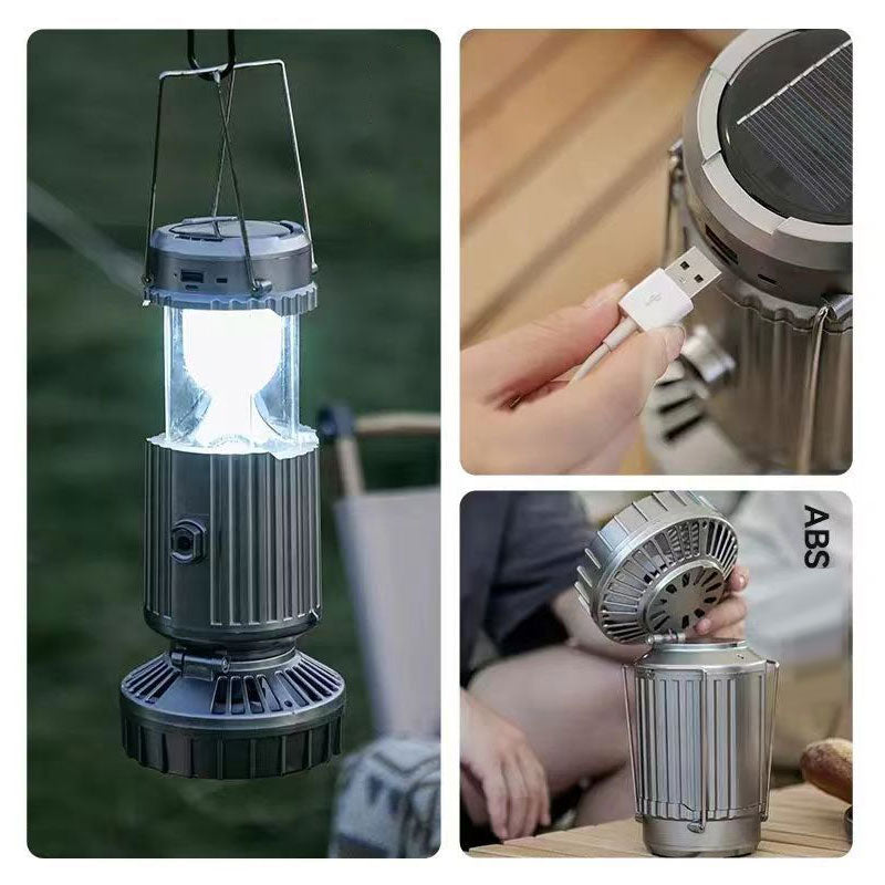 MagicLamp - Lámpara Solar Multifuncional con ventilador y carga