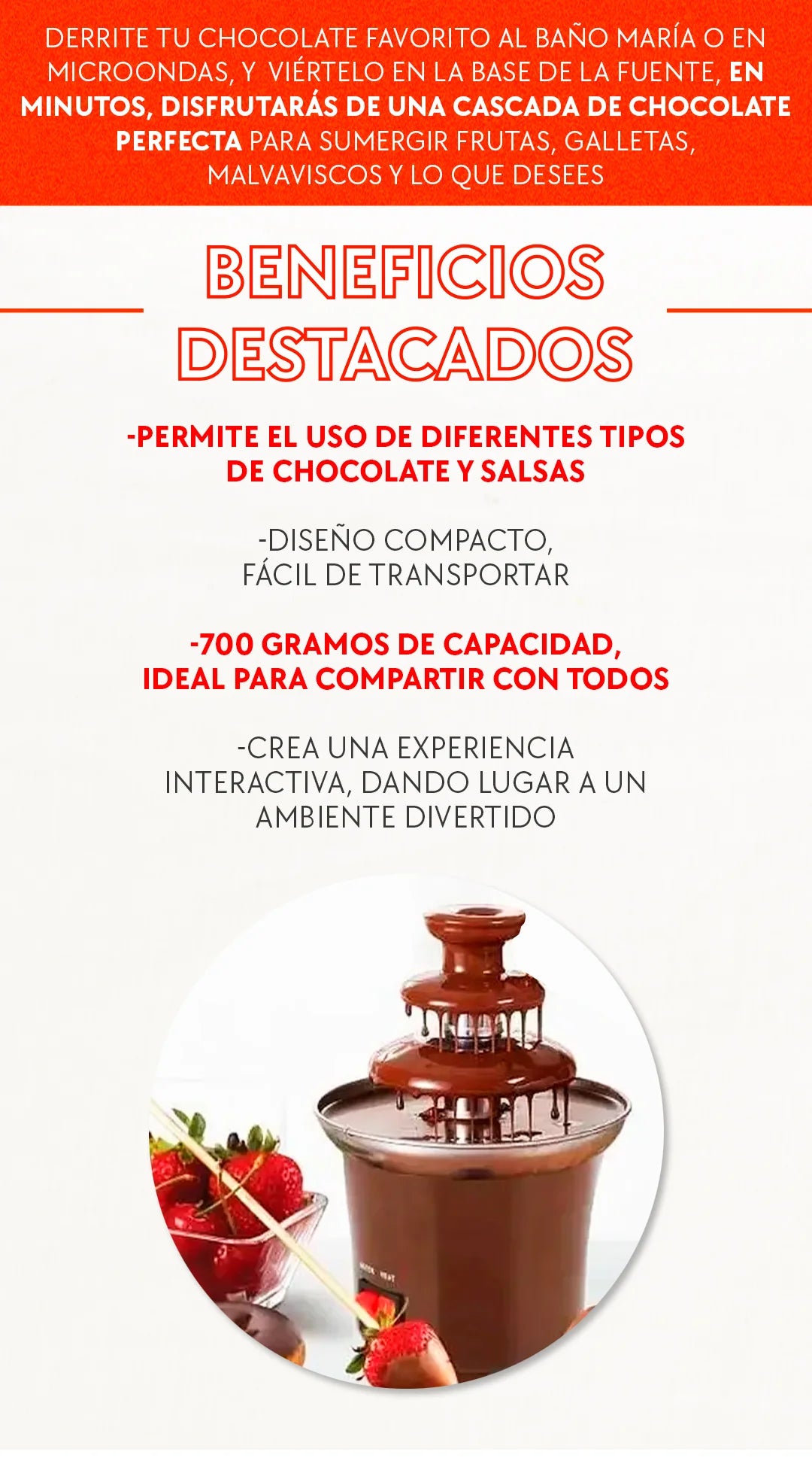 Fuente de chocolate